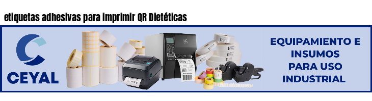 etiquetas adhesivas para imprimir QR Dietéticas