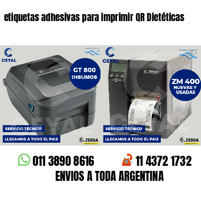 etiquetas adhesivas para imprimir QR Dietéticas