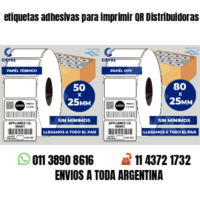 etiquetas adhesivas para imprimir QR Distribuidoras