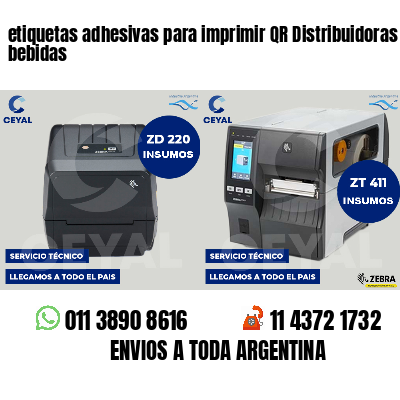etiquetas adhesivas para imprimir QR Distribuidoras de bebidas