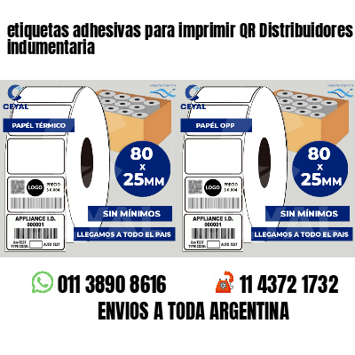 etiquetas adhesivas para imprimir QR Distribuidores de indumentaria