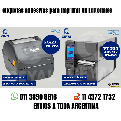 etiquetas adhesivas para imprimir QR Editoriales
