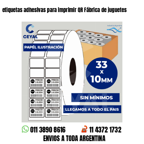 etiquetas adhesivas para imprimir QR Fábrica de juguetes