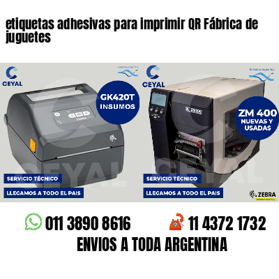 etiquetas adhesivas para imprimir QR Fábrica de juguetes