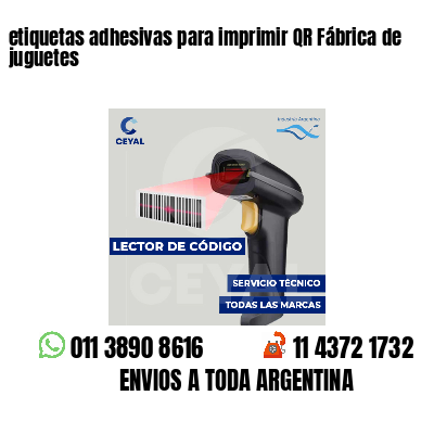 etiquetas adhesivas para imprimir QR Fábrica de juguetes