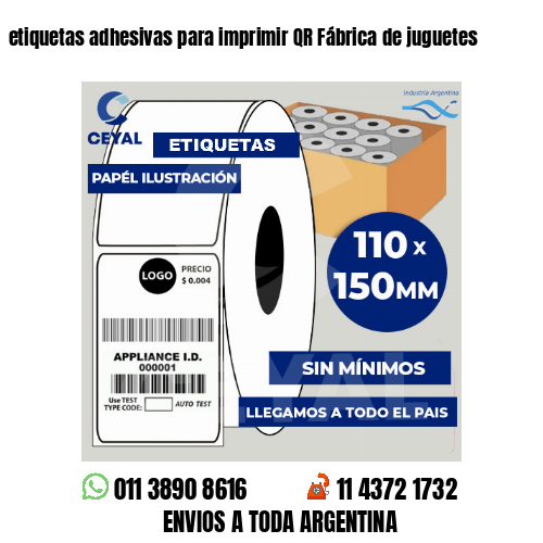 etiquetas adhesivas para imprimir QR Fábrica de juguetes