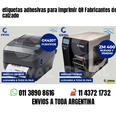 etiquetas adhesivas para imprimir QR Fabricantes de calzado