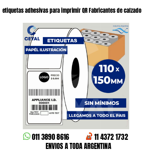 etiquetas adhesivas para imprimir QR Fabricantes de calzado