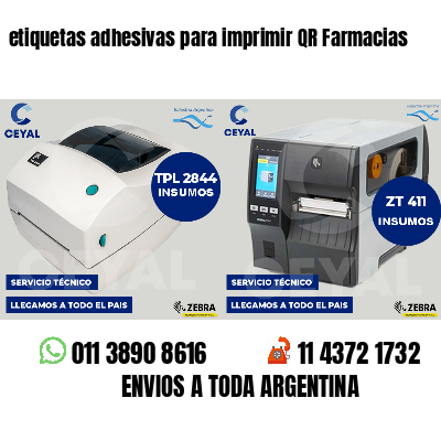 etiquetas adhesivas para imprimir QR Farmacias