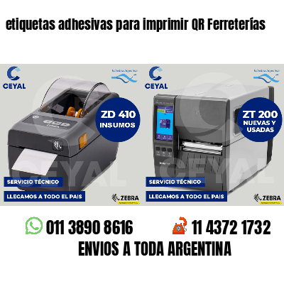 etiquetas adhesivas para imprimir QR Ferreterías