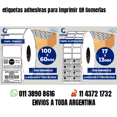 etiquetas adhesivas para imprimir QR Gomerías