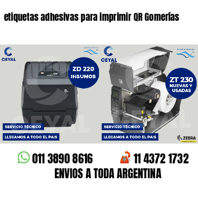 etiquetas adhesivas para imprimir QR Gomerías