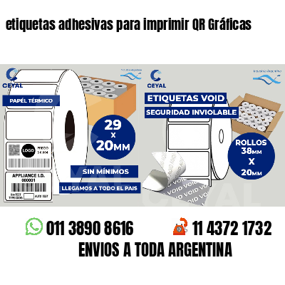 etiquetas adhesivas para imprimir QR Gráficas