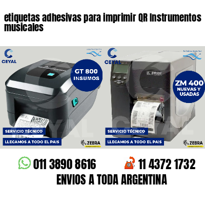etiquetas adhesivas para imprimir QR Instrumentos musicales