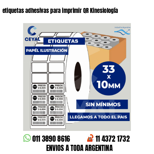 etiquetas adhesivas para imprimir QR Kinesiología