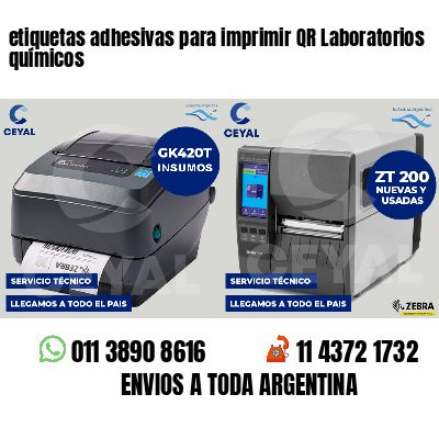 etiquetas adhesivas para imprimir QR Laboratorios químicos