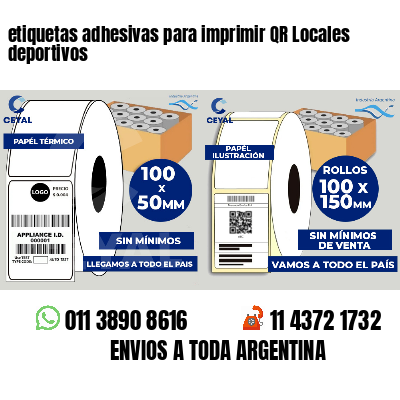 etiquetas adhesivas para imprimir QR Locales deportivos