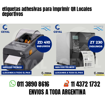 etiquetas adhesivas para imprimir QR Locales deportivos