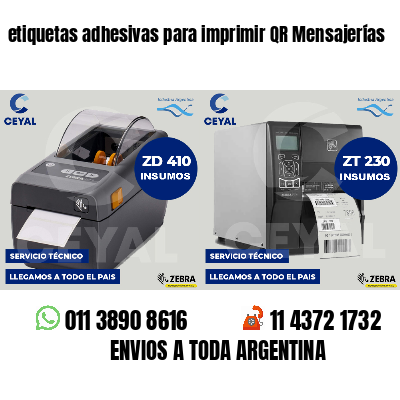 etiquetas adhesivas para imprimir QR Mensajerías