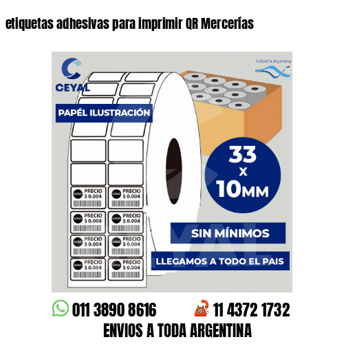 etiquetas adhesivas para imprimir QR Mercerías