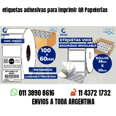 etiquetas adhesivas para imprimir QR Papelerías
