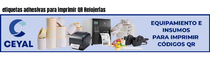 etiquetas adhesivas para imprimir QR Relojerías