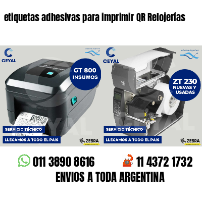 etiquetas adhesivas para imprimir QR Relojerías