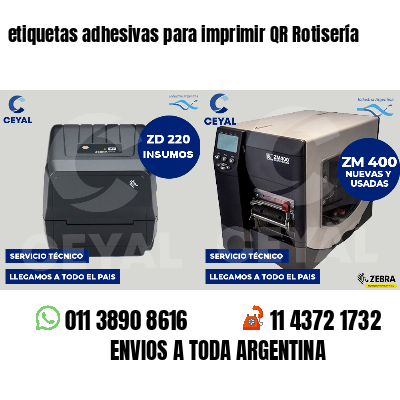 etiquetas adhesivas para imprimir QR Rotisería