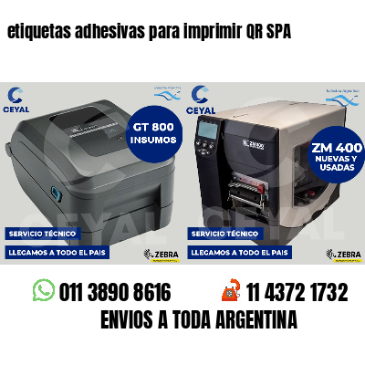 etiquetas adhesivas para imprimir QR SPA