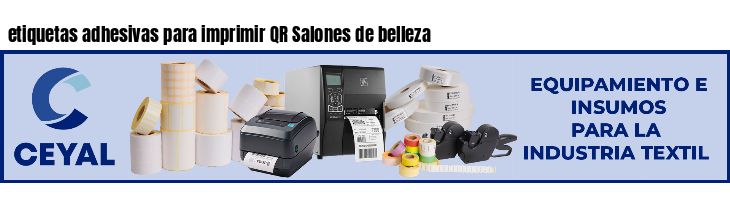 etiquetas adhesivas para imprimir QR Salones de belleza