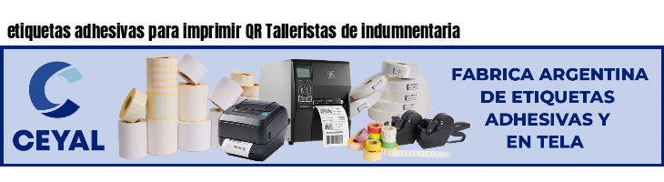etiquetas adhesivas para imprimir QR Talleristas de indumnentaria