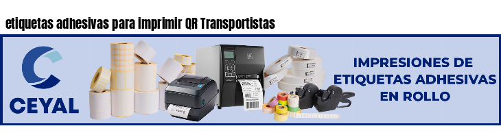 etiquetas adhesivas para imprimir QR Transportistas