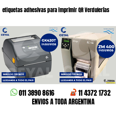etiquetas adhesivas para imprimir QR Verdulerías
