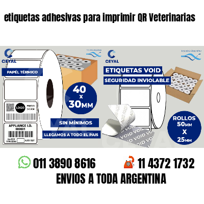 etiquetas adhesivas para imprimir QR Veterinarias