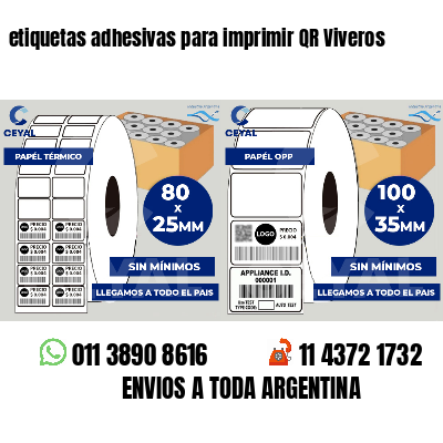 etiquetas adhesivas para imprimir QR Viveros