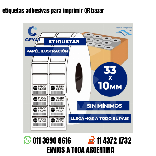 etiquetas adhesivas para imprimir QR bazar