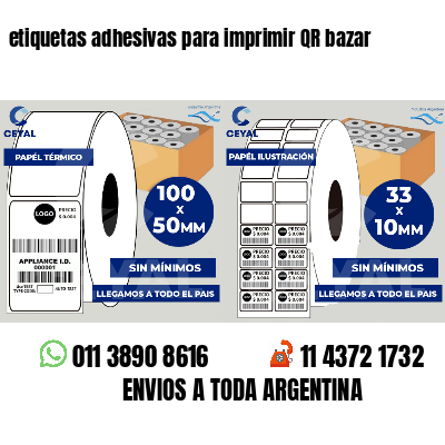 etiquetas adhesivas para imprimir QR bazar