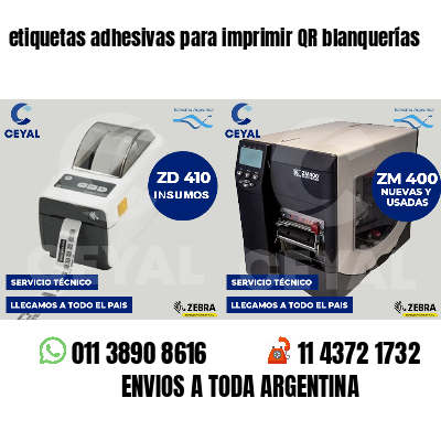 etiquetas adhesivas para imprimir QR blanquerías
