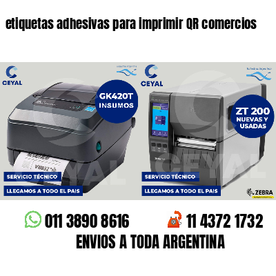 etiquetas adhesivas para imprimir QR comercios