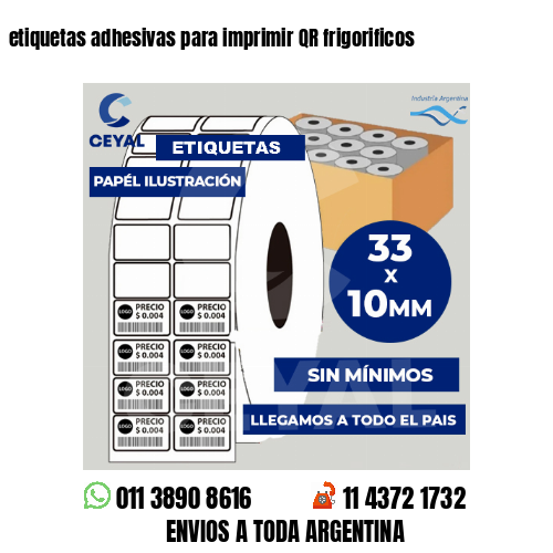 etiquetas adhesivas para imprimir QR frigorificos
