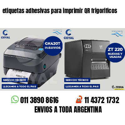 etiquetas adhesivas para imprimir QR frigorificos