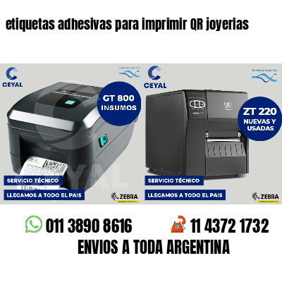etiquetas adhesivas para imprimir QR joyerias