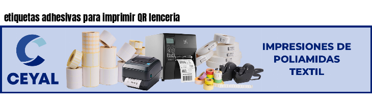 etiquetas adhesivas para imprimir QR lenceria
