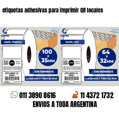 etiquetas adhesivas para imprimir QR locales