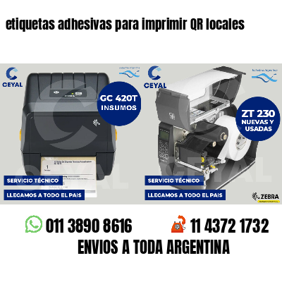 etiquetas adhesivas para imprimir QR locales