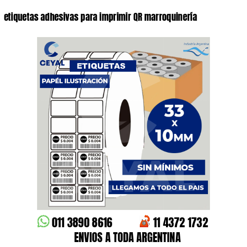 etiquetas adhesivas para imprimir QR marroquinería
