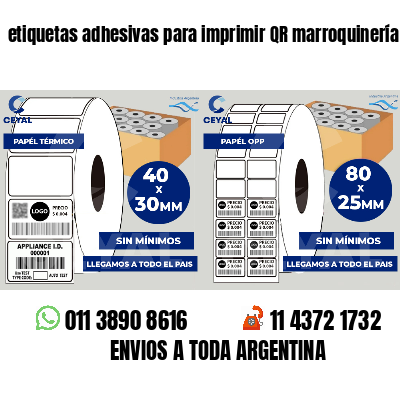 etiquetas adhesivas para imprimir QR marroquinería