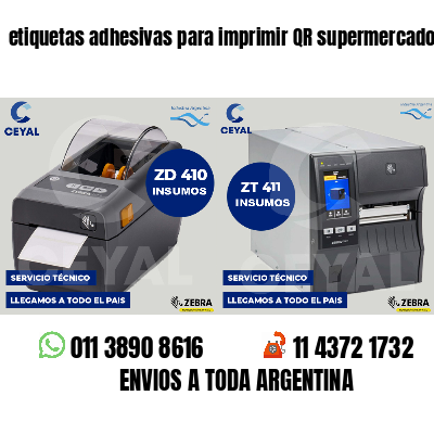 etiquetas adhesivas para imprimir QR supermercados