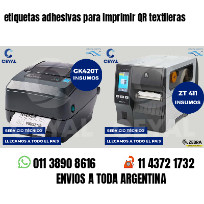 etiquetas adhesivas para imprimir QR textileras
