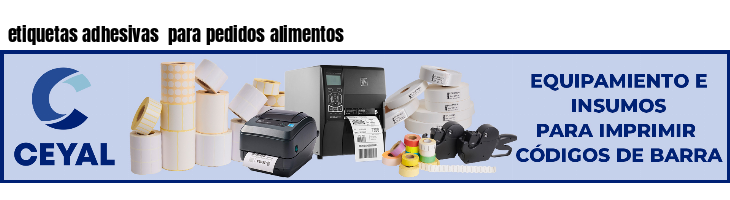 etiquetas adhesivas para pedidos alimentos